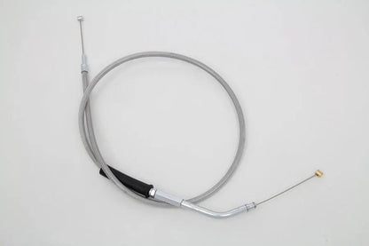 V-Twin 36-8022 35 Inch Braided Stainless Steel Throttle Cable with Clear Coat for Harley Davidson XL Models by V-Twin