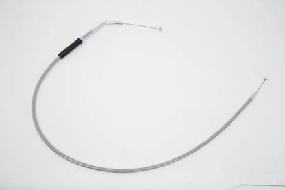 V-Twin 36-8022 35 Inch Braided Stainless Steel Throttle Cable with Clear Coat for Harley Davidson XL Models by V-Twin