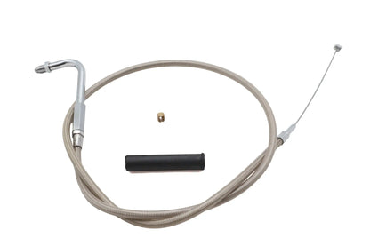 Ultima Braided Stainless Steel Idle Cable 30 Inch for Harley Davidson - Part 48-156 by Ultima