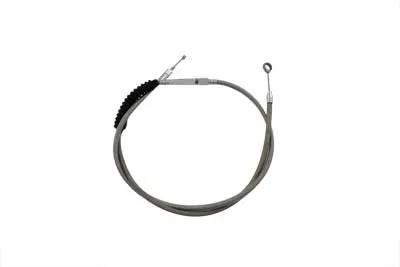 V-Twin 62.69 Inch Braided Stainless Steel Clutch Cable for Harley Davidson by V-Twin