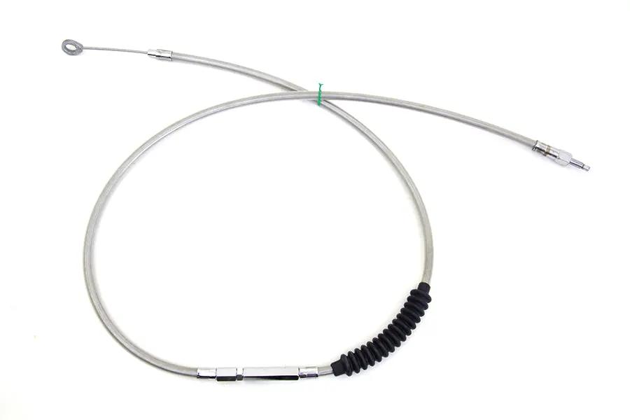 V-Twin 60.69 inch Braided Stainless Steel Clutch Cable for Harley Davidson FXSTSB by V-Twin