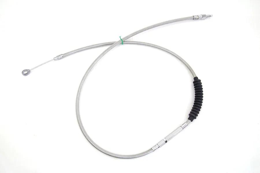 V-Twin 60.69 inch Braided Stainless Steel Clutch Cable for Harley Davidson FXSTSB by V-Twin