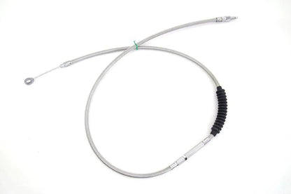 V-Twin 60.69 inch Braided Stainless Steel Clutch Cable for Harley Davidson FXSTSB by V-Twin