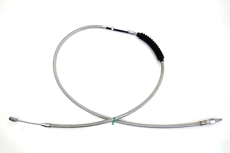 V-Twin 60.69 inch Braided Stainless Steel Clutch Cable for Harley Davidson FXSTSB by V-Twin