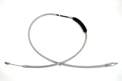V-Twin 60.69 inch Braided Stainless Steel Clutch Cable for Harley Davidson FXSTSB by V-Twin