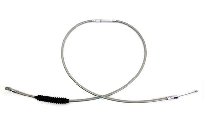 V-Twin 70.69 Inch Braided Stainless Steel Clutch Cable for Harley Davidson FXST, FXDWG, FXDL by V-Twin