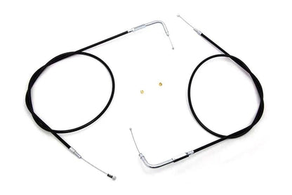 V-Twin 46.25 Inch Throttle and Idle Cable Set for Harley Davidson FLT Models by V-Twin