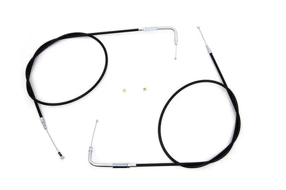 V-Twin 46.25 Inch Throttle and Idle Cable Set for Harley Davidson FLT Models by V-Twin