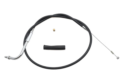 Ultima Black Vinyl Idle Cable with Chrome Fittings - 30 Inch for Harley Davidson by Ultima
