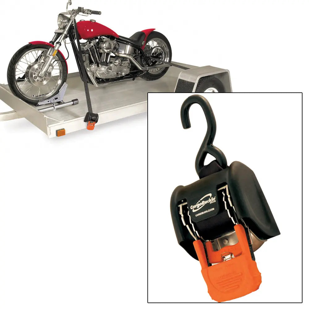 CargoBuckle G3 Retractable Ratchet Tie-Down Pair – 2 Inch x 72 Inches, Heavy-Duty Web for Secure Cargo Transport