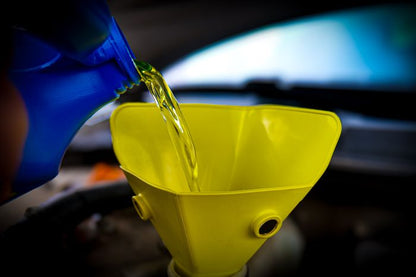 Caliber 13592 Flex & Fold Medium Funnel - Yellow for Precision Fluid Handling