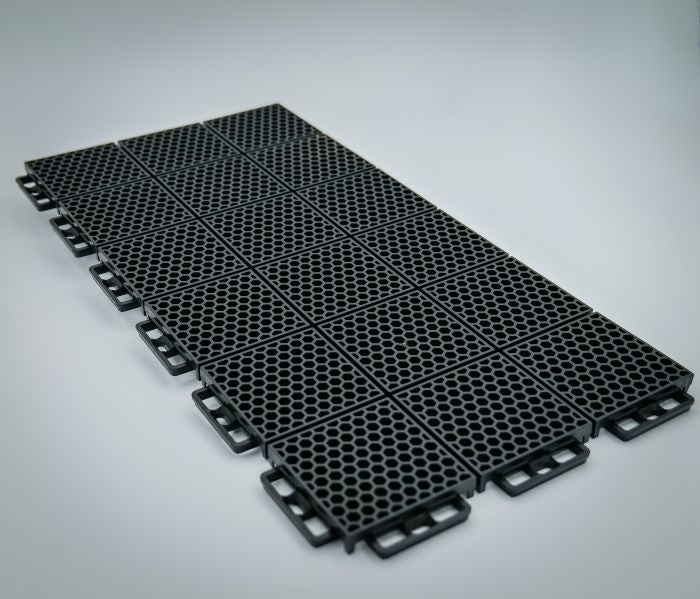 Caliber 13610-1 Protech Flooring - Smooth Finish, Black, 8-Piece Package
