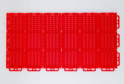 Caliber Protech Flooring - Smooth Red 8-Piece Set (Part Number 13610-2)