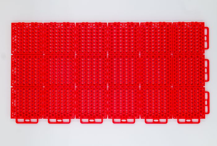 Caliber Protech Flooring - Smooth Red 8-Piece Set (Part Number 13610-2)