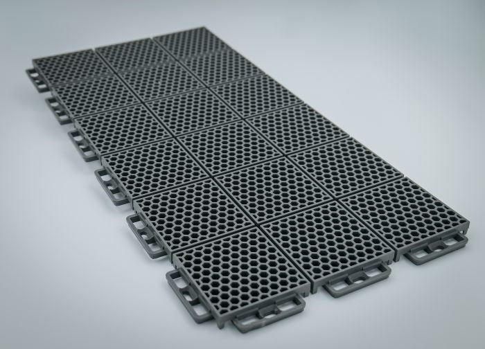 Caliber Protech Flooring - Smooth Finish, 24 Piece Set in Grey (Part Number 13612-3)