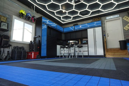 Caliber ProTech Smooth Blue Flooring - 8 Piece Package
