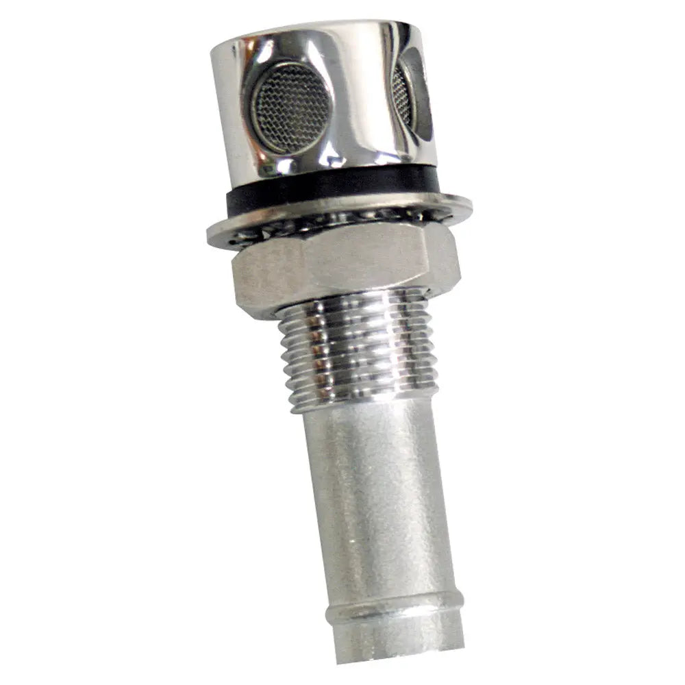 Whitecap 6004C Fuel Vent with Stainless Steel Screen - Round Head, Straight Shaft, 5/8" Hose