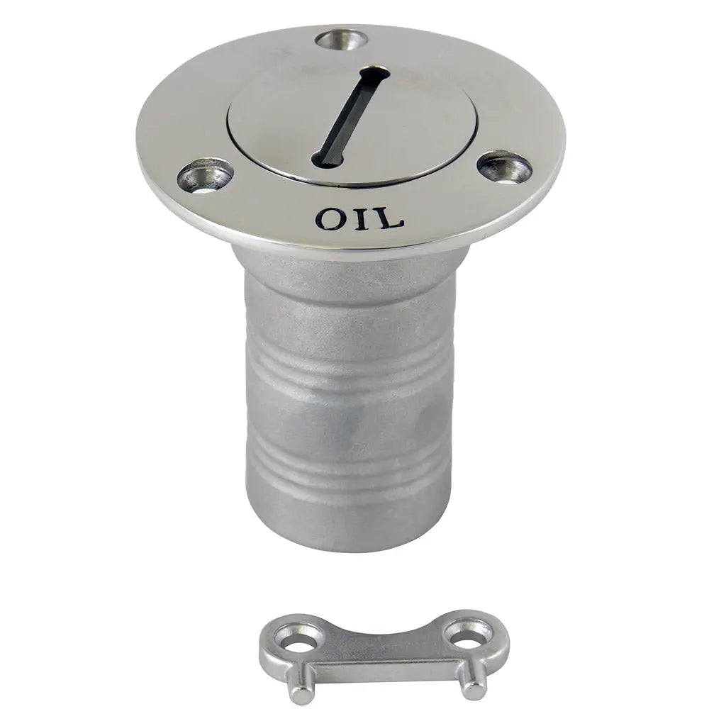 Whitecap 6129C Hose Deck Fill for Oil with 1-1/2-Inch Hose and 3-Inch Flange