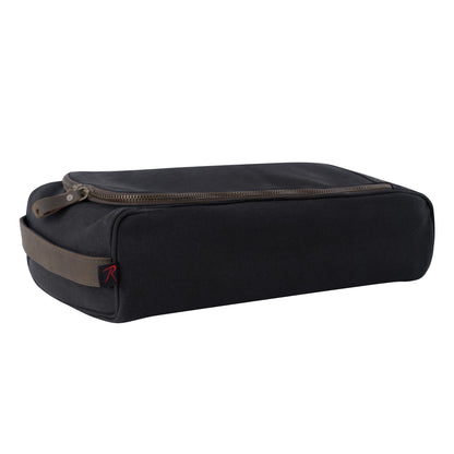 Rothco Canvas Shoe Bag Black – Durable Travel Shoe Organizer with Inner Zipper Pocket