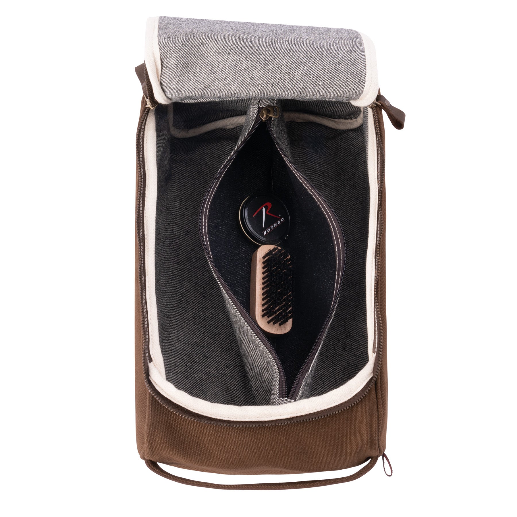 Rothco Canvas Shoe Bag in Earth Brown – Travel and Storage Solution for Sneakers and Dress Shoes