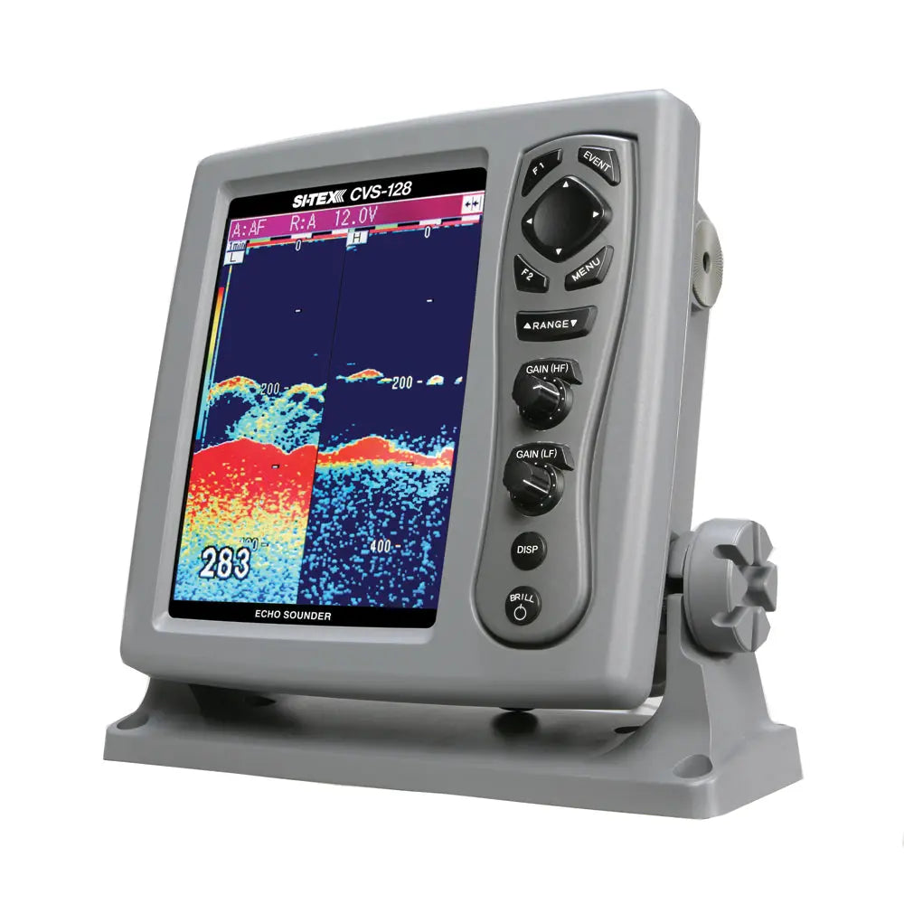 SI-TEX CVS-128 8.4-Inch Digital Color Fishfinder with High-Definition Display and Dual-Frequency Sonar