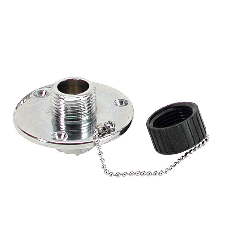 Whitecap C.P. Brass Outlet P-2454C - 1/2" FIPT x 3/4" GHT Outlet with 2-3/4" Base