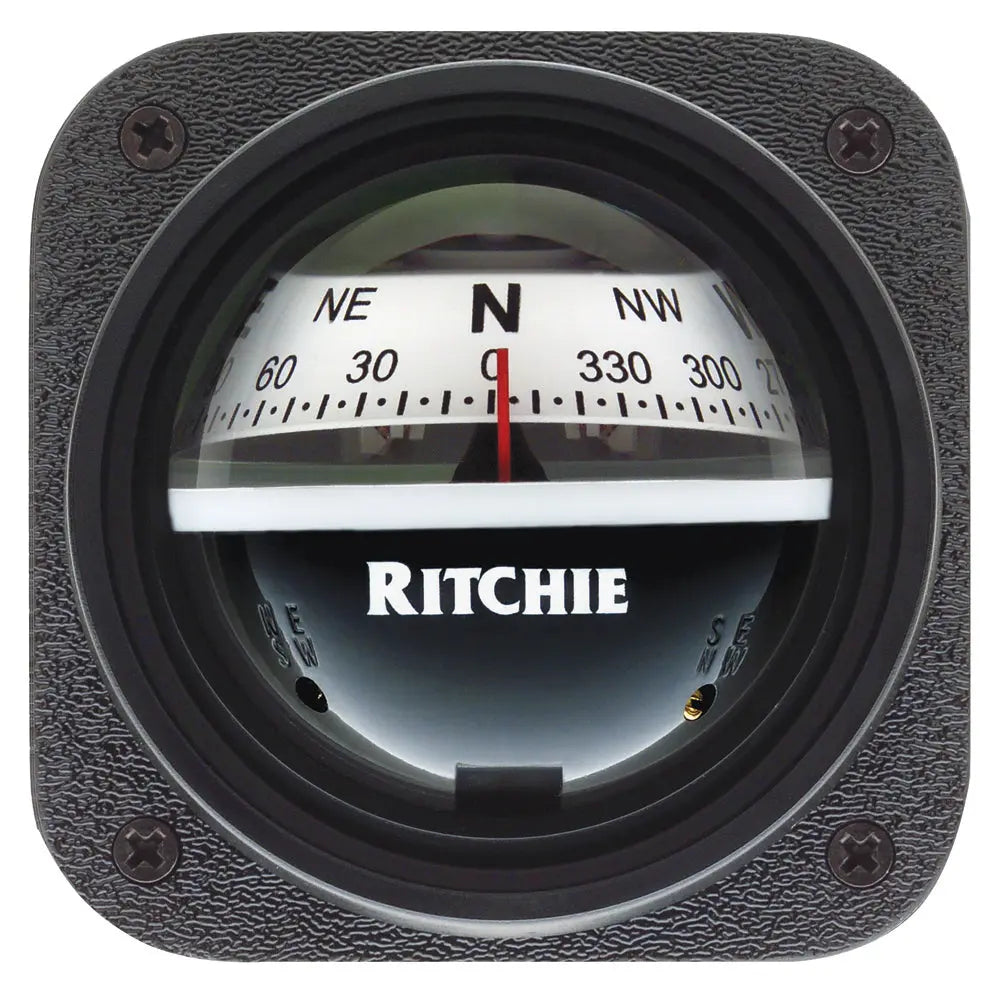 Ritchie V-527 Kayak Compass with Bulkhead Mount and White Dial