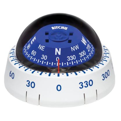 Ritchie XP-99W Kayaker Compass – Surface Mount, White with Course Minder Bezel and Directional Magnets