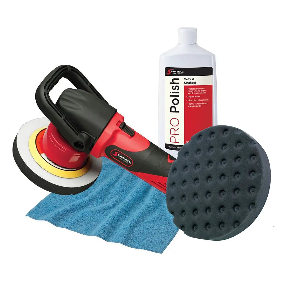 Shurhold Dual Action Polisher Start Kit with Pro Polish, Pad & Microfiber Towel