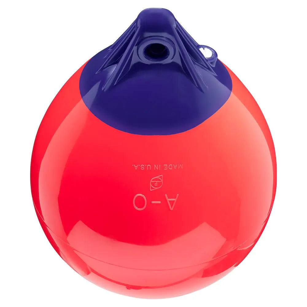 Polyform U.S. A-0 Buoy 8-inch Diameter - Red for Marine and Dock Marking