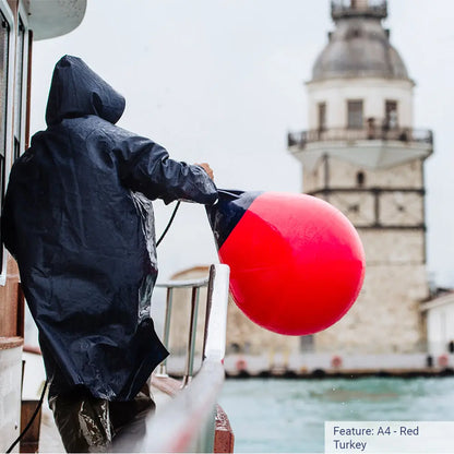 Polyform U.S. A-4 Buoy 20.5-Inch Diameter in Red for Marine Marking and Safety