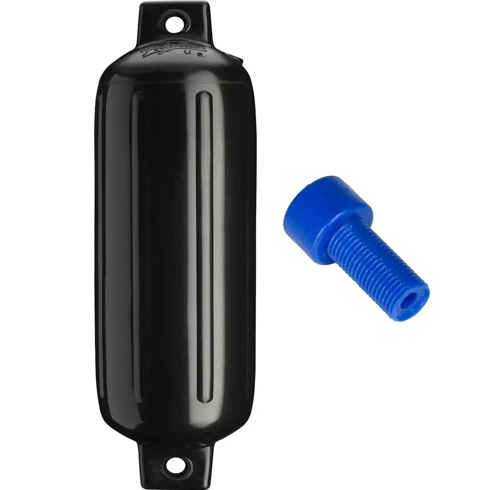 Polyform U.S. G-4 Twin Eye Fender 6.5" x 22" in Black with Inflation Adapter
