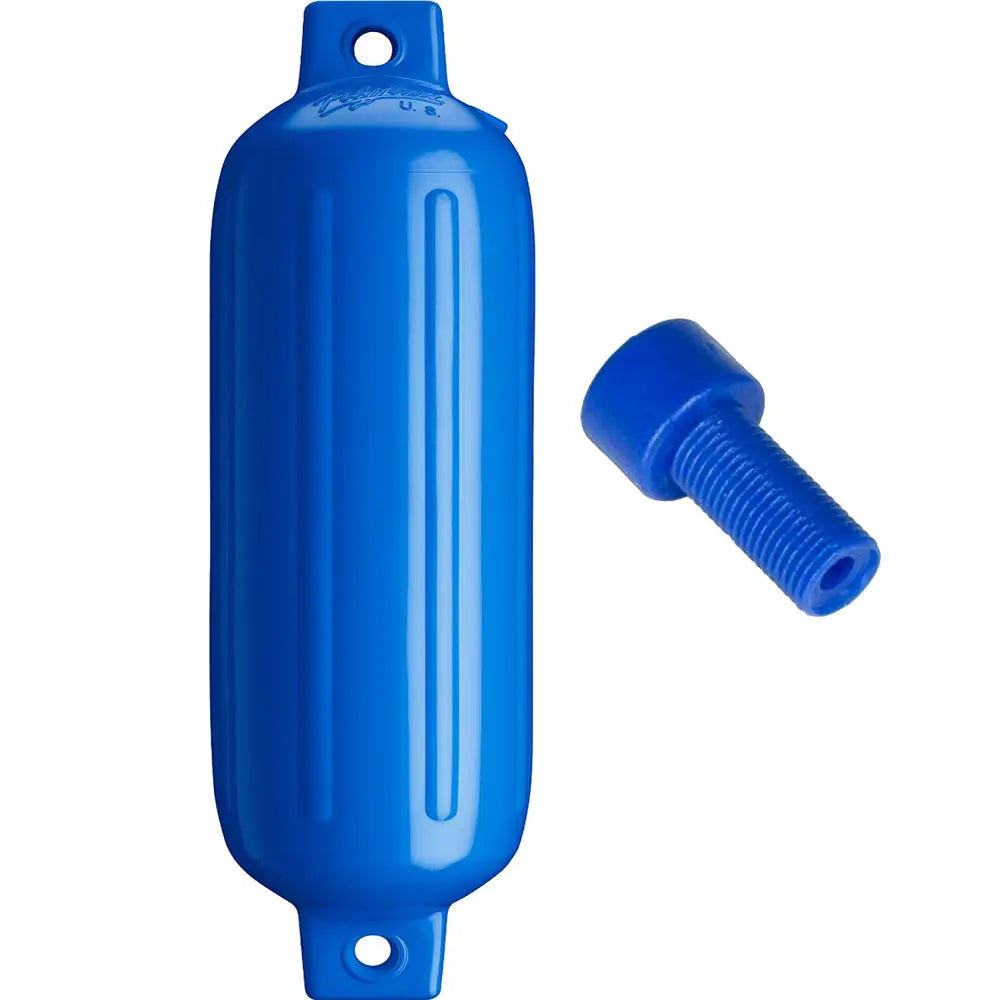 Polyform U.S. G-4 Twin Eye Fender 6.5" x 22" - Blue with Inflation Adapter