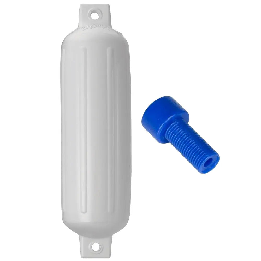 Polyform U.S. G-4 Twin Eye Fender 6.5" x 22" White with Air Adapter