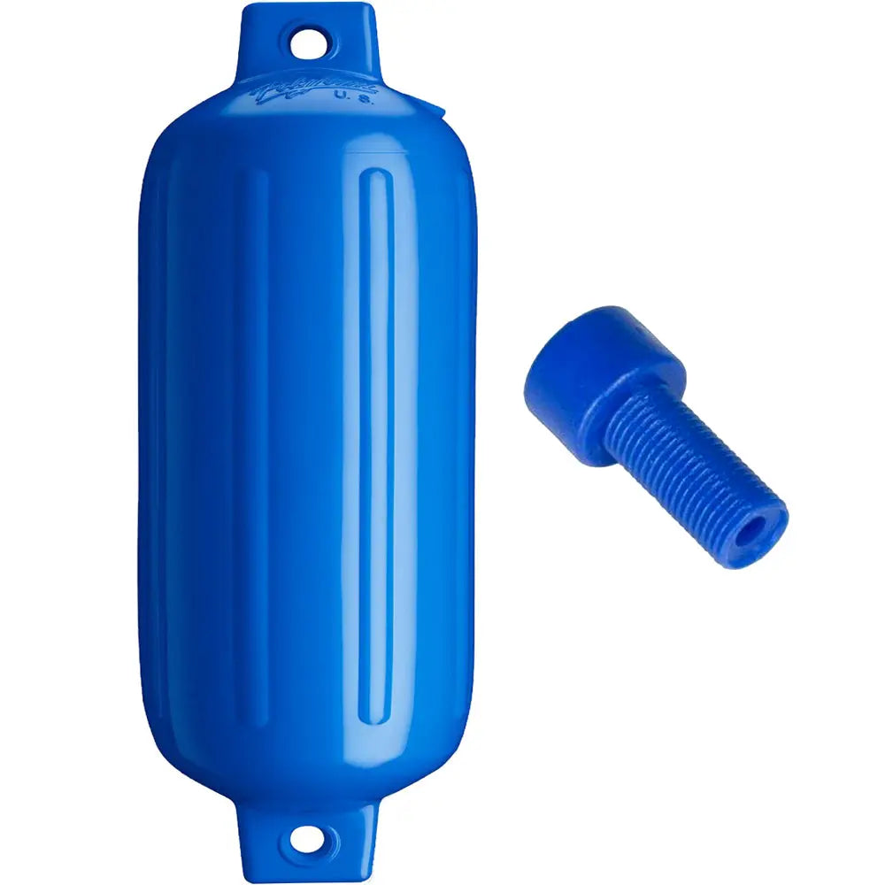 Polyform U.S. G-6 Twin Eye Fender 11" x 30" - Blue with Inflation Adapter