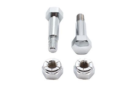 V-Twin Large Driver Footpeg Bolt Set Chrome – Durable Female End Peg Hardware