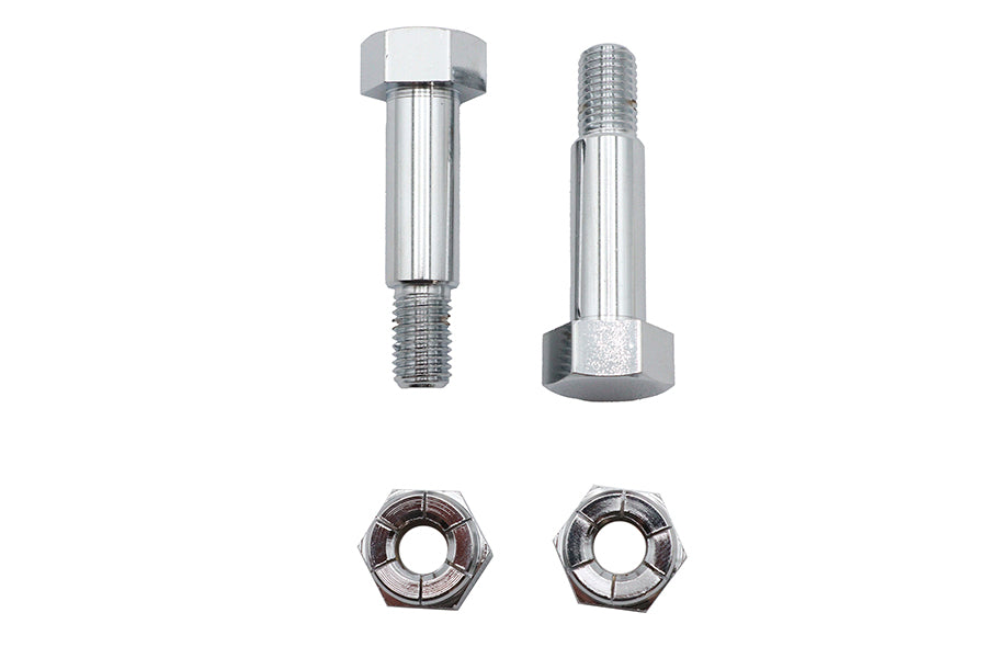 V-Twin Large Driver Footpeg Bolt Set Chrome – Durable Female End Peg Hardware