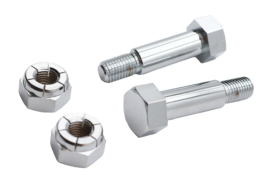 V-Twin Large Driver Footpeg Bolt Set Chrome – Durable Female End Peg Hardware