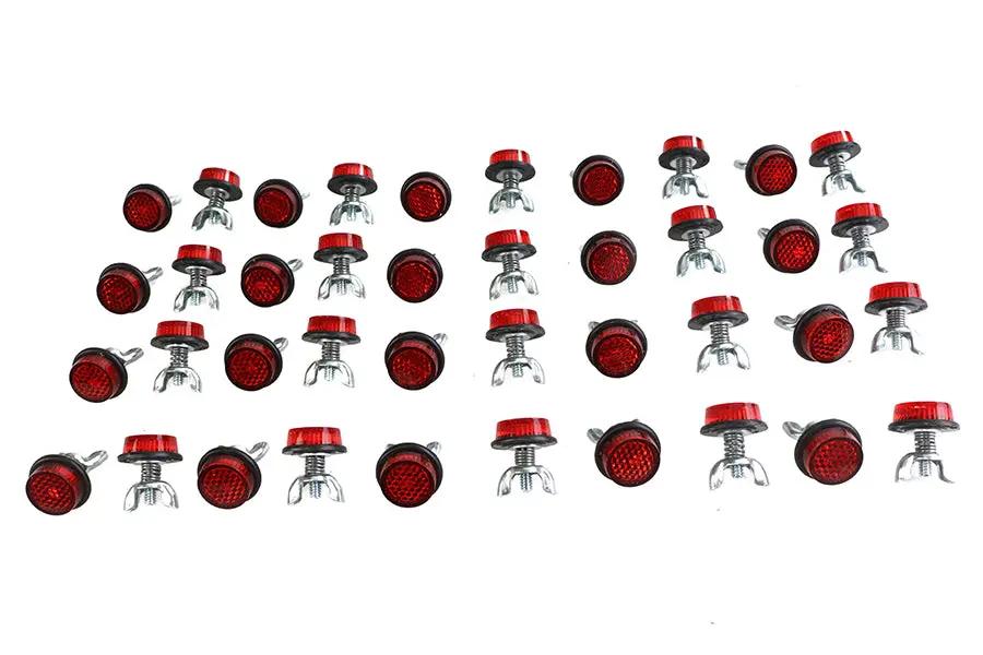 Chris Products CH40R Red Reflectors for License Plate Frames – USA Made by Chris Products