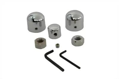 V-Twin Front Axle Cap Cover Set Chrome for Harley Davidson FL 1949-1958 by V-Twin