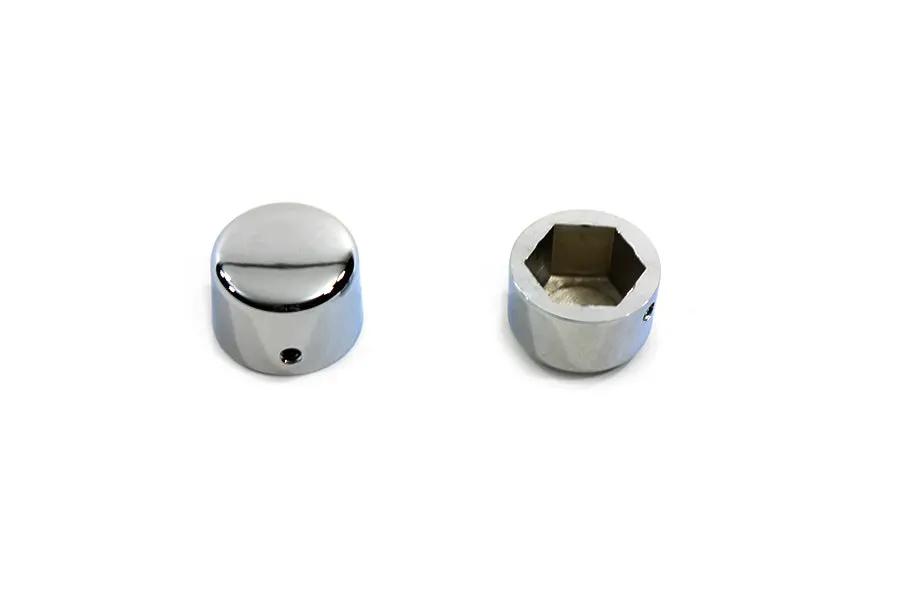 V-Twin Chrome Front Axle Cap Cover Set for Harley Davidson FXST - 1-3/16 Inch Diameter by V-Twin