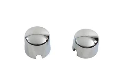V-Twin Chrome Rear Axle Nut Cover Set for Harley Davidson FXST & FLST Models Part W16-0333 by V-Twin