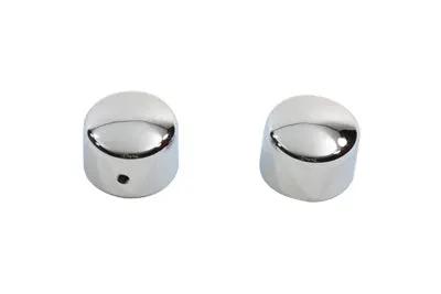 V-Twin Chrome Front Axle Nut Cap Set for Harley Davidson FLT (2000-2007) by V-Twin