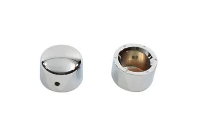 V-Twin Chrome Front Axle Nut Cap Set for Harley Davidson FLT (2000-2007) by V-Twin