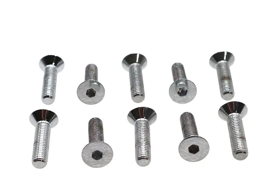 Colony FHS-108 Allen Flat Head Screws, 1/4 inch x 1 inch, Chrome Finish by Colony