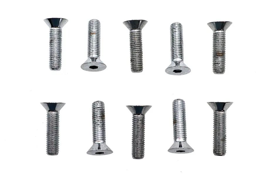 Colony FHS-108 Allen Flat Head Screws, 1/4 inch x 1 inch, Chrome Finish by Colony