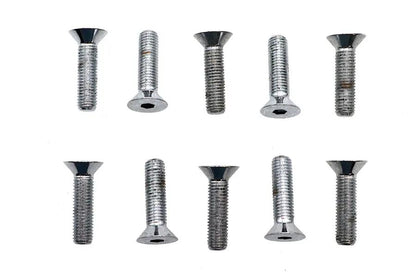 Colony FHS-108 Allen Flat Head Screws, 1/4 inch x 1 inch, Chrome Finish by Colony