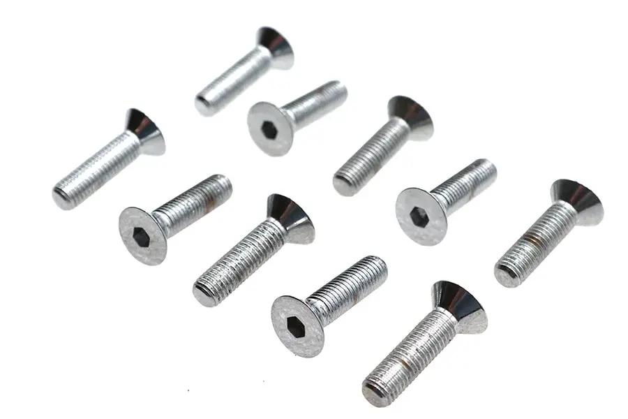 Colony FHS-108 Allen Flat Head Screws, 1/4 inch x 1 inch, Chrome Finish by Colony