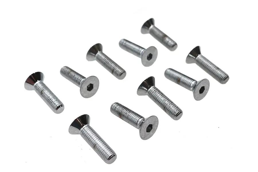 Colony FHS-108 Allen Flat Head Screws, 1/4 inch x 1 inch, Chrome Finish by Colony