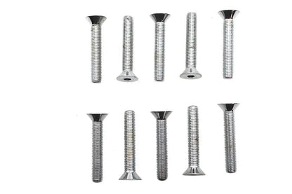 Colony FHS-110 Chrome Flat Head Allen Screws, 1/4 inch-28 x 1-1/2 inch by Colony